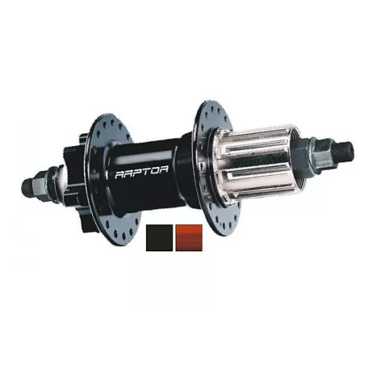 Raptor Bomber MTB-Thru Axle, 32 děr, červený zadní náboj 10 mm