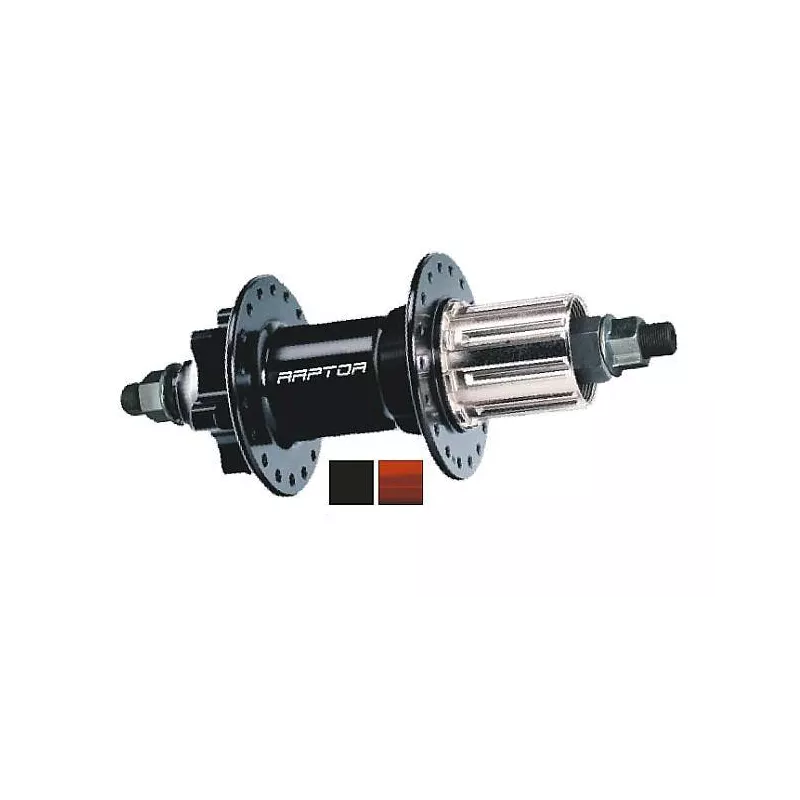 Raptor Bomber MTB-Thru Axle, 32 děr, červený zadní náboj 10 mm