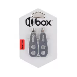 Box Two Chain Tensioners 10 mm x 2 axle holes Silver