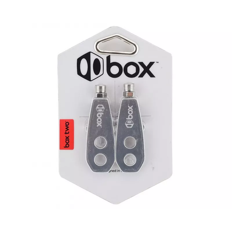 Box Two Chain Tensioners 10 mm x 2 axle holes Silver
