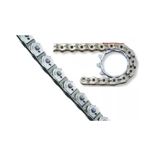 Raptor Gusset Slink OFFSET řetěz 1/2"x1/8" CP stříbrný