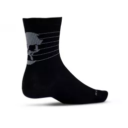 Ride SKULLY Combed Cotton 8" socks - Black (Unisex)