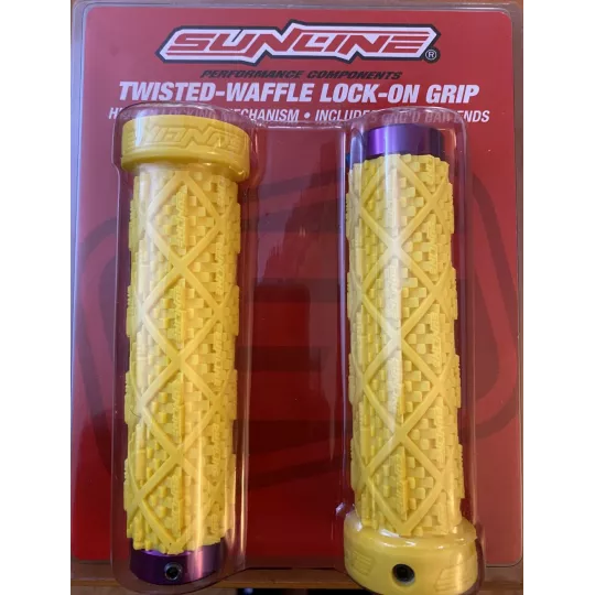 Sunline Twisted Waffle Lock-On gripy Žluté | kasitro.live