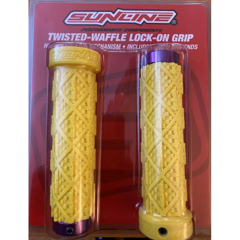 Sunline Twisted Waffle Lock-On gripy Žluté | kasitro.live