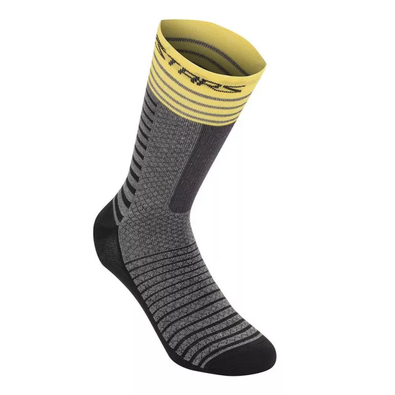 Alpinestars Drop 19 ponožky - Mid Gray/Yellow | kasitro.live