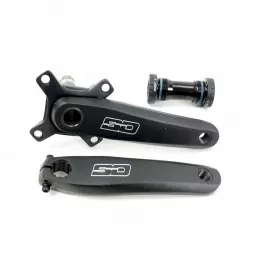 SD Pro Hollow BOB 4 hole kliky 175 mm Matt Black se středem