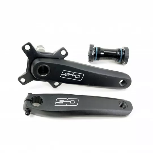 SD Pro Hollow BOB 4 hole kliky 175 mm Matt Black se středem | kasitro.live