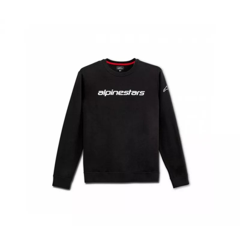 Alpinestars Linear crew Fleece mikina Černo/bíla