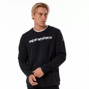 Alpinestars Linear crew Fleece mikina Černo/bíla