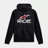 Alpinestars Ride 4.0 hoodie s kapucí black white red | kasitro.live
