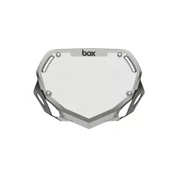 Box Two Number Plate SMALL tabulka na číslo CHROME Silver