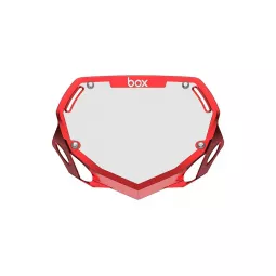 Box Two Number Plate SMALL tabulka na číslo CHROME Red