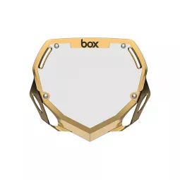Box Two Number Plate LARGE - CHROME Gold