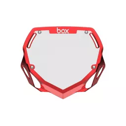 Box Two Number Plate LARGE tabulka na číslo CHROME Red