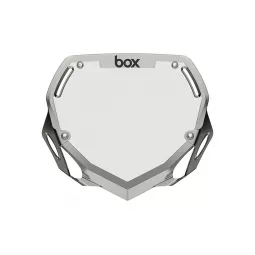 Box Two Number Plate LARGE tabulka na číslo CHROME Silver