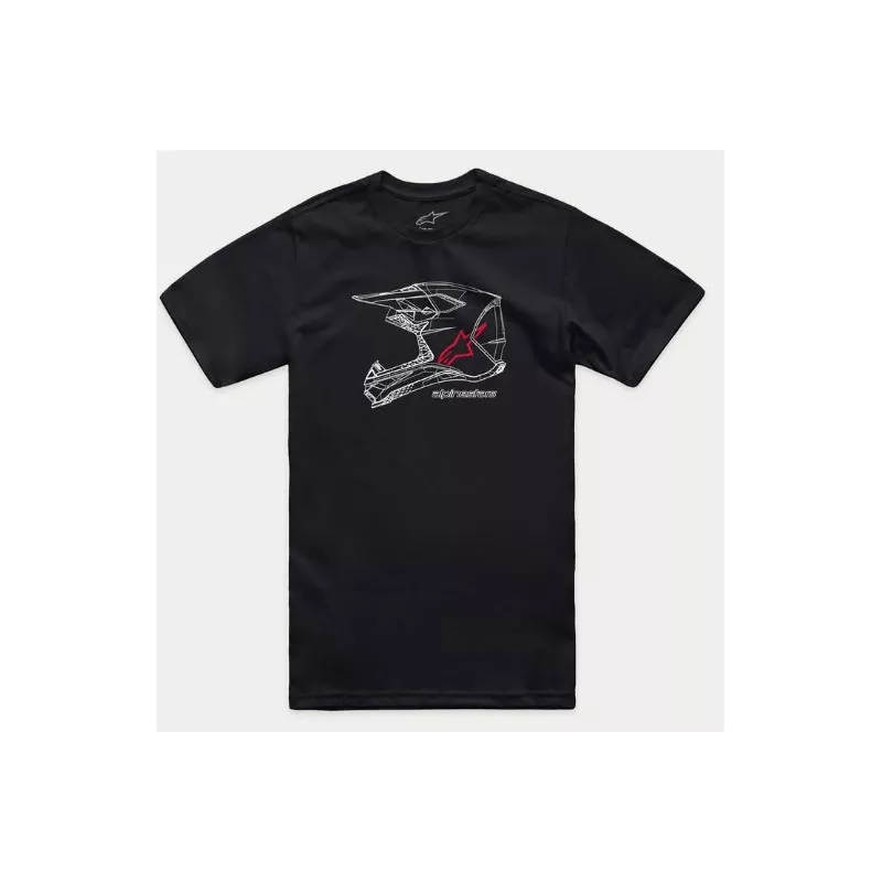 Alpinestars MX Helmet – T-Shirt (černé) | kasitro.live