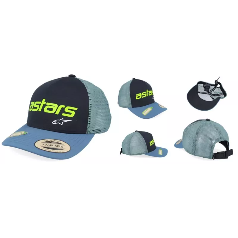 Alpinestars Vital Trucker kšiltovka - Black/Blue/Green