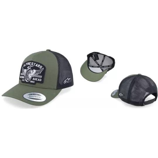 Alpinestars Heritage Patch Trucker kšiltovka - Military/Black