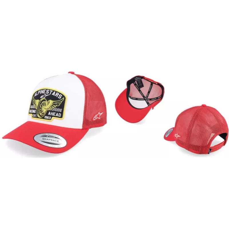 Alpinestars Heritage Patch Trucker kšiltovka - White/Red