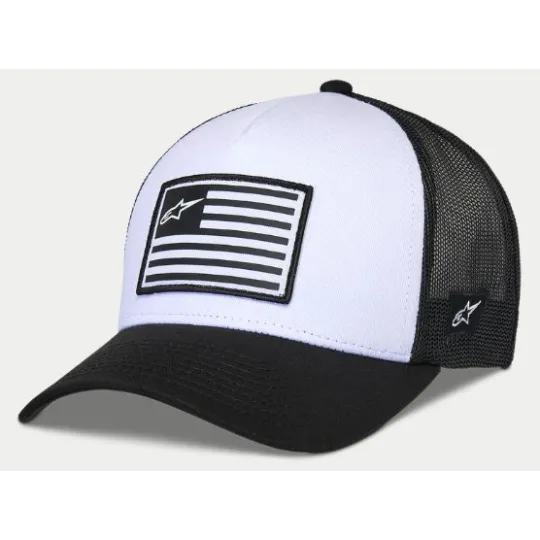 Alpinestars FLAG Snapback hat kšiltovka White/Black | kasitro.live