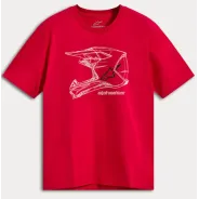Alpinestars MX Helmet – T-Shirt (červené) | kasitro.live