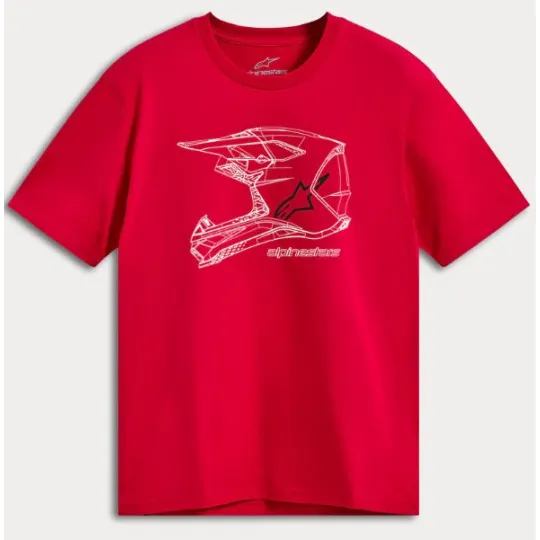 Alpinestars MX Helmet – T-Shirt (červené) | kasitro.live