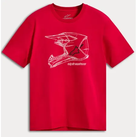 Alpinestars MX Helmet – T-Shirt (červené) | kasitro.live