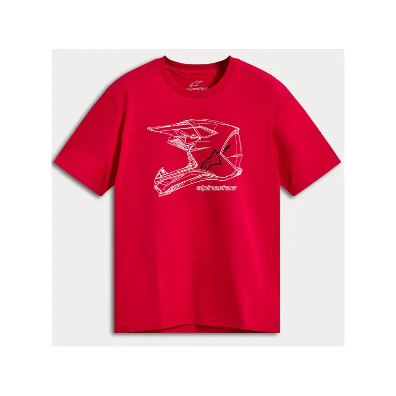Alpinestars MX Helmet – T-Shirt (červené) | kasitro.live