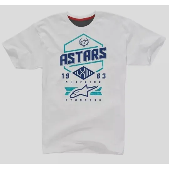 Alpinestars HEX Tech Tee Ride Dry - White Blue Stratos | kasitro.live