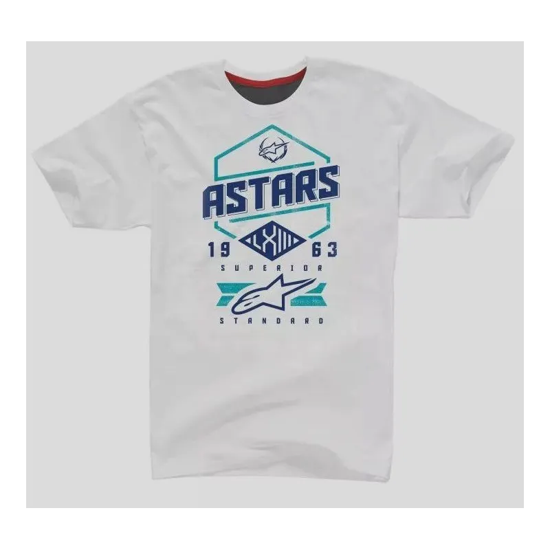 Alpinestars HEX Tech Tee Ride Dry - White Blue Stratos | kasitro.live