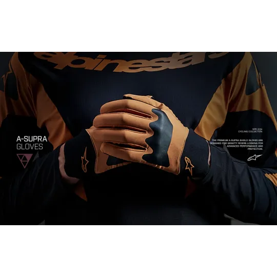 Alpinestars A-Supra rukavice - Dark Gold | kasitro.live