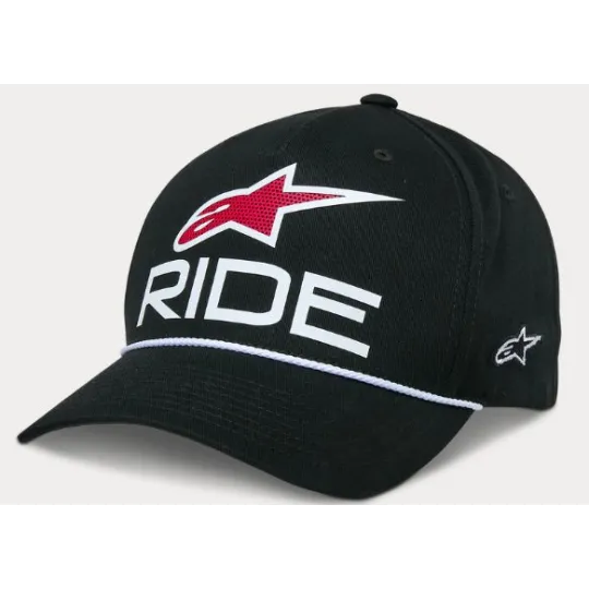 Alpinestars Ride Comp Snapback kšiltovka - černá/bílá/červená | kasitro.live