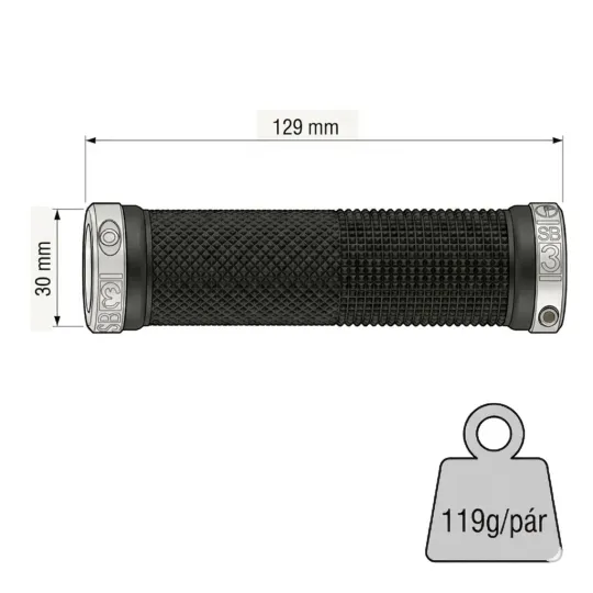 SB3 Kheops Lock On Dual – Grips (Red) | kasitro.live