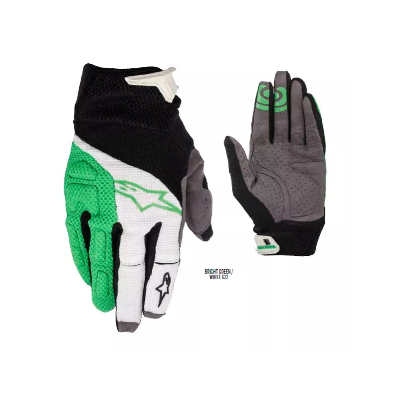Alpinestars MOAB rukavice Bright Green White | kasitro.live