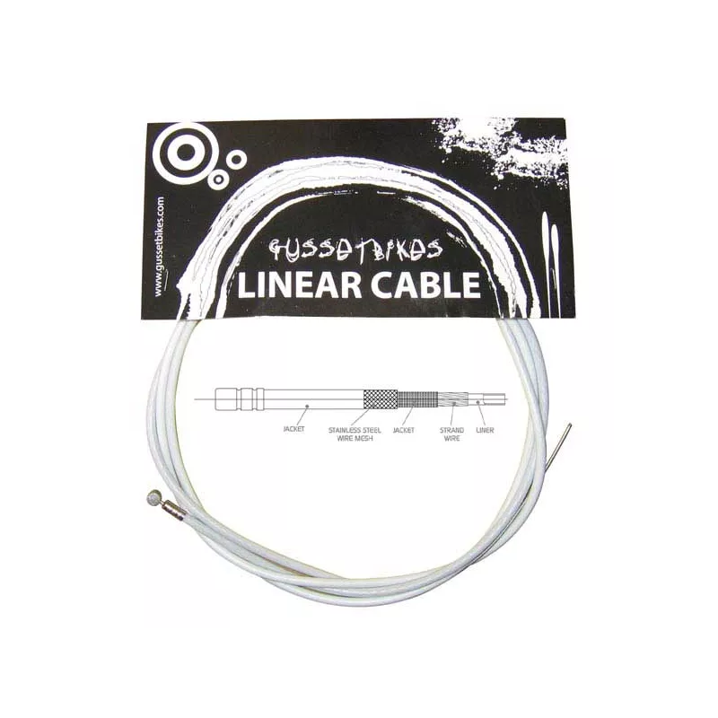 Gusset XL linear cable bílý – Lanka a bovdeny | kasitro.live