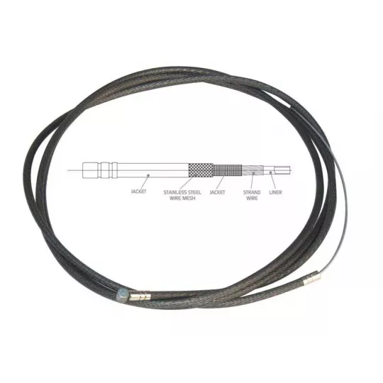 Gusset XL linear cable – Cable And Housing (smoke) | kasitro.live