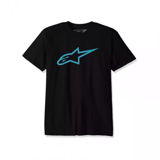 Alpinestars tričko Ageless Classic černé - Black/Turquise | kasitro.live