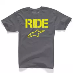 Alpinestars tričko RIDE solid šedé - Charcoal | kasitro.live