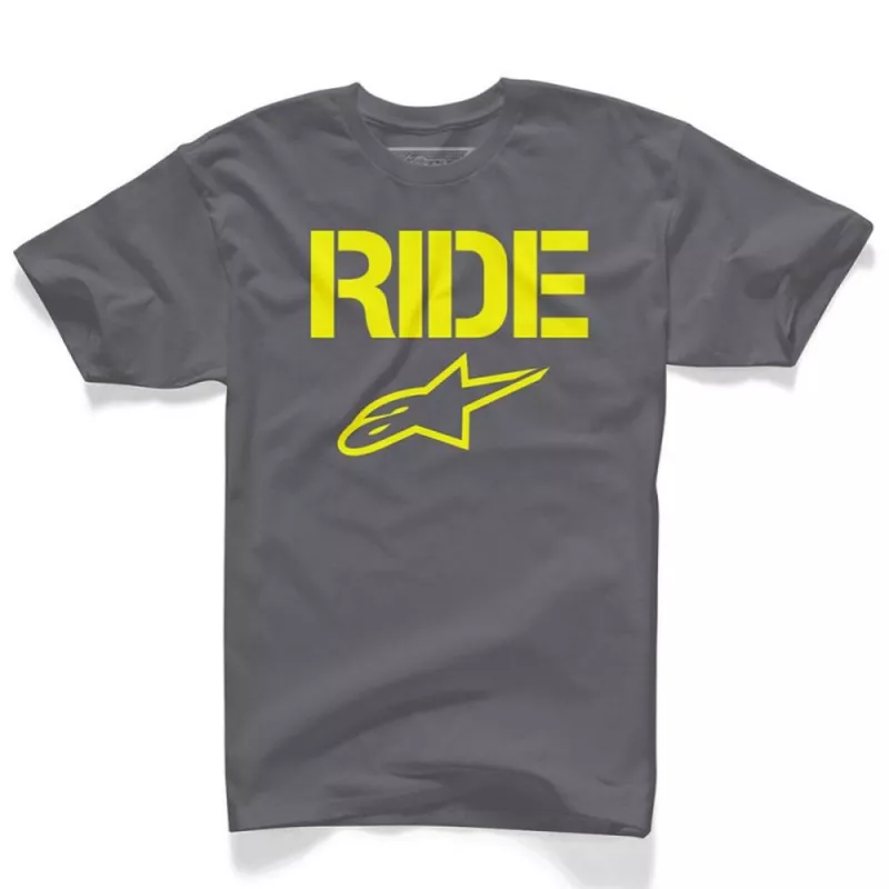 Alpinestars tričko RIDE solid šedé - Charcoal | kasitro.live