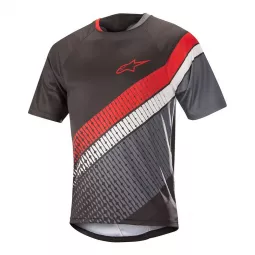 Alpinestars Predator SS Jersey - Black Steel Gray Red