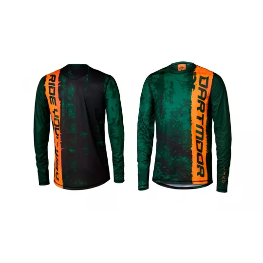 Dartmoor Woods Tech - dlouhé – Cycling Jersey (GreenOrange) | kasitro.live