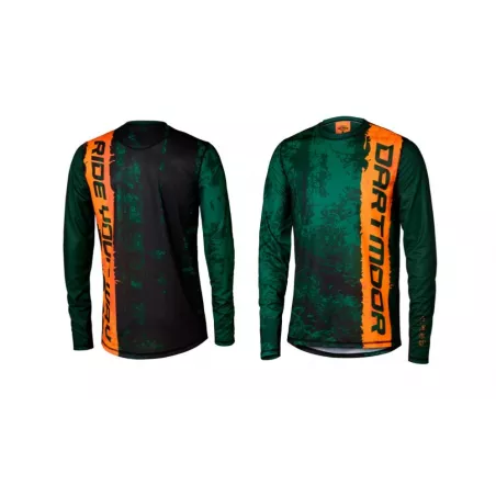Dartmoor Woods Tech - dlouhé – Cycling Jersey (GreenOrange) | kasitro.live