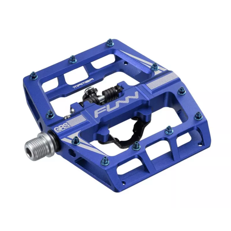 FUNN Mamba Single side SPD - GRS pedály - modré