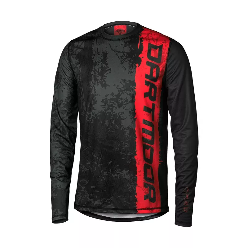 Dartmoor Woods Tech - dlouhé – Cycling Jersey (Red) | kasitro.live