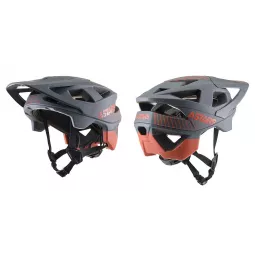 Alpinestars Vector PRO Delta Helma - Cool Gray Brick Red