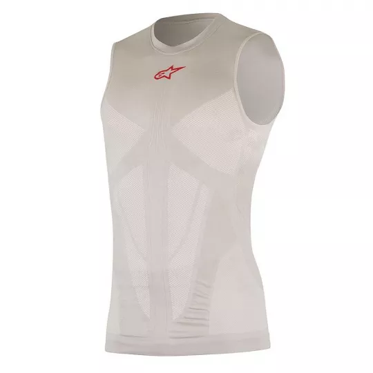ALPINESTARS Tech TANK Summer Silver Red - funkční nátělník | kasitro.live