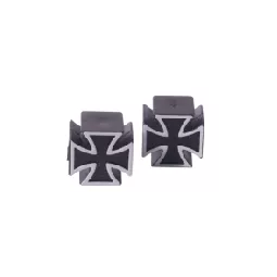 Brave valve cap - iron cross Black
