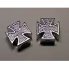 Brave valve cap - iron cross Black