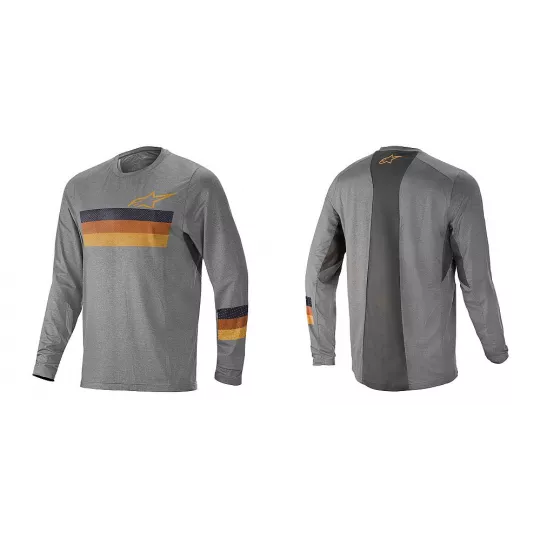Alpinestars ALPS 6.0 L/S Jersey Melange Light Grey Blue Orange | kasitro.live