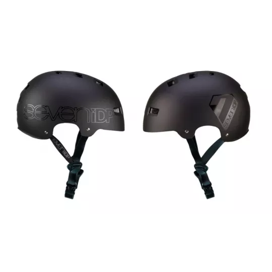 7idp Seven M3 Dirt Lid helma - Matt Black Gloss Black | kasitro.live